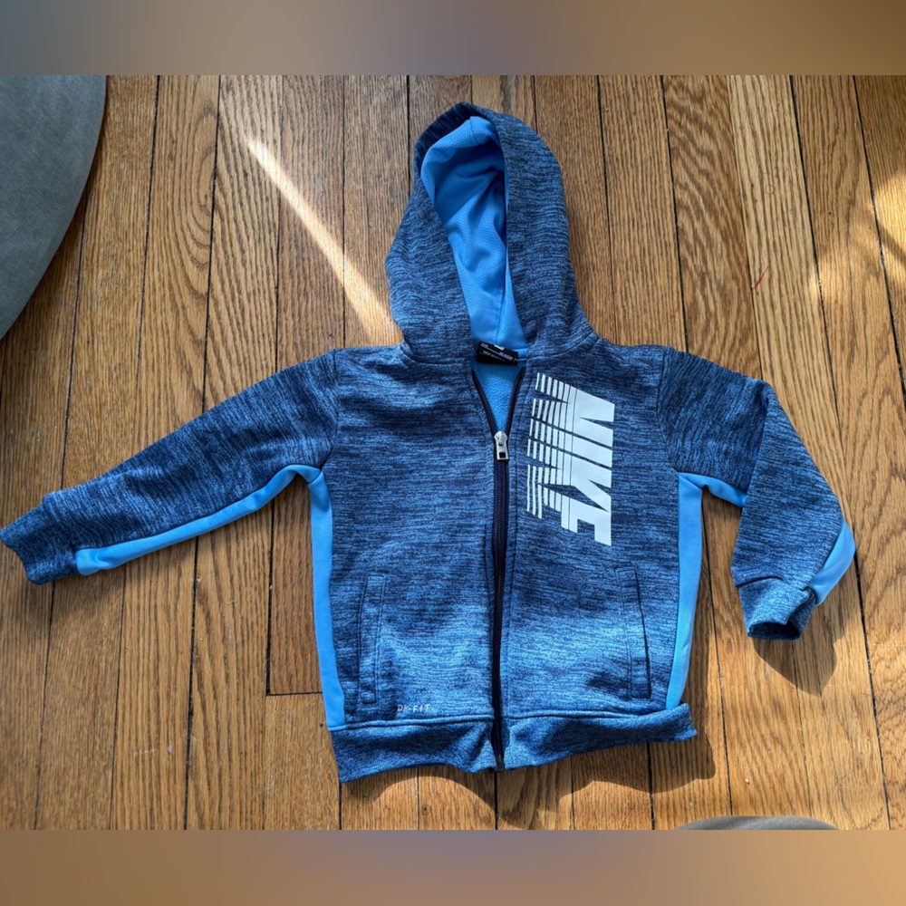 Nike Youth Blue Hooded Zip Sweatshirt - Size 24 Months